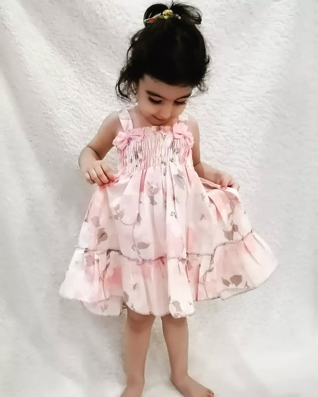 پیراهن گل گلی دخترونه تصویر 5