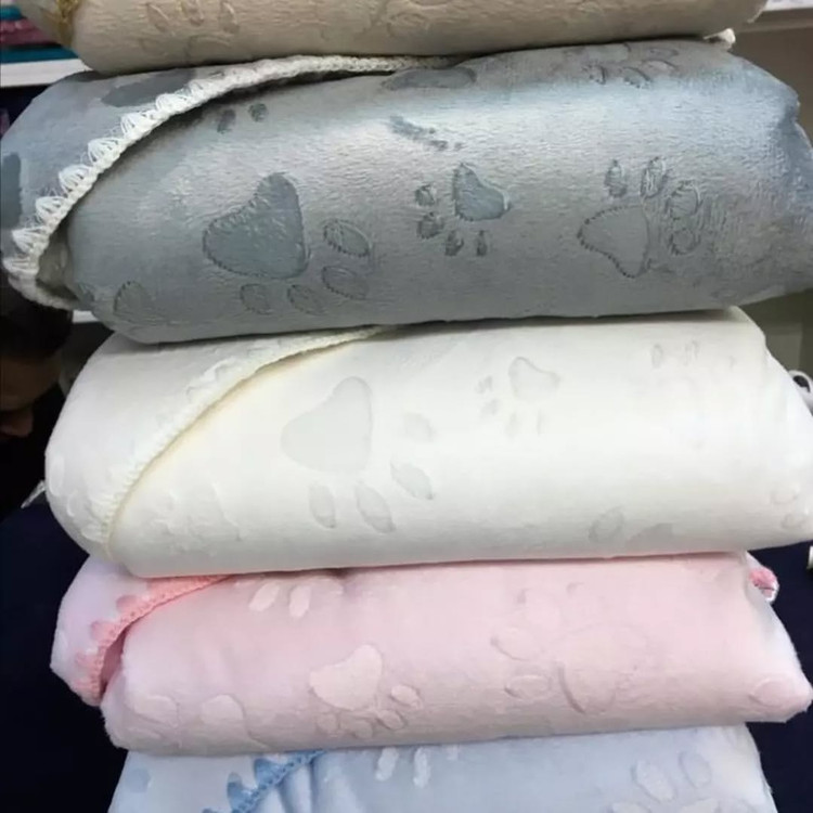 پتو نوزادی مخمل با آستر بره تصویر 2